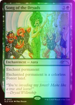 MTG Song of the Dryads (2027/3161) Secret Lair Drop Series LP FOIL- Rainbow - Image 1