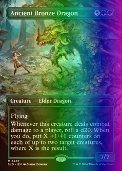 MTG Ancient Bronze Dragon (2487/3161) Secret Lair Drop Series LP FOIL - Image 1