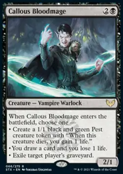 MTG Callous Bloodmage (66/423) Strixhaven School of Mages NM - Image 1