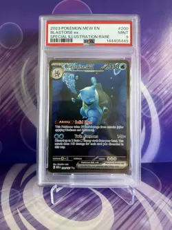 Pokemon Blastoise EX 200/165 Special Illustratration Rare Holo 151 Card - PSA 9 - Image 1