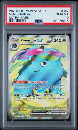 2023 POKEMON MEW EN-151 182/165 VENUSAUR ex ULTRA RARE PSA 10 - Image 1