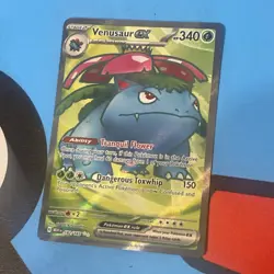 Pokemon TCG Venusaur EX Full Art Rare Card 182/165 Scarlet & Violet 151 - Image 1