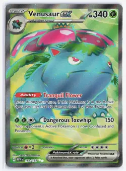 Pokemon TCG Venusaur ex Scarlet & Violet - 151 182/165 Holo Ultra Rare NM - Image 1