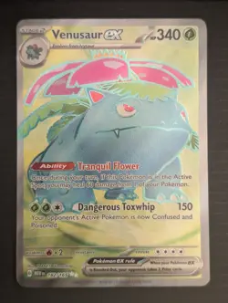 Venusaur EX 182/165 Pokemon 151 Full Art Ultra Rare Card - Image 2