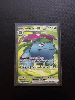 Pokemon TCG Venusaur EX Full Art Rare Card 182/165 Scarlet & Violet 151 - Image 1