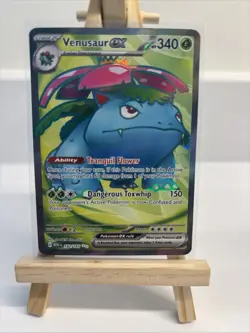 Pokemon TCG Venusaur EX 182/165 Secret Rare Card Scarlet & Violet 151 - Image 1