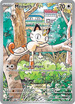 Pokemon TCG Phantasmal Flames – Meowth 106/094 – Illustration Rare – Near Mint - Image 1