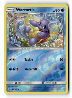 Pokemon Card Wartortle Reverse Holo LP SM - Team Up 24/181 - Image 1