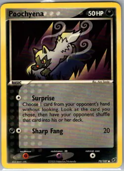 Poochyena 70/107 Non Holo Deoxys - Pokemon Card - NM - Image 1