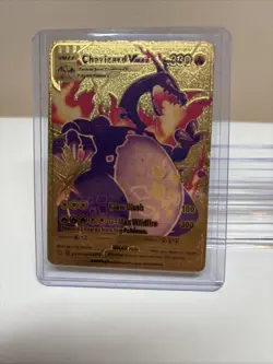 Pokemon Fan Art Charizard VMAX SV107/SV122 - 330HP Textured Gold Foil Card Poor - Image 1