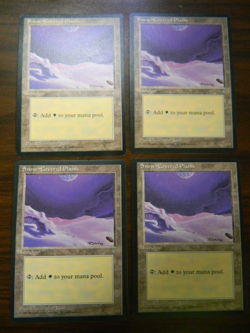 MTG Ice Age Snow-Covered Plains x4 UNPLAYED - NM Cond - Image 1