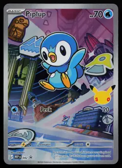 Piplup - 042 Mega Evolution Promo MEP Holo Promo First Partner Pokemon NM - Image 1