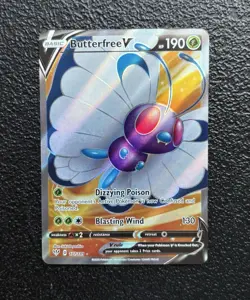 Pokemon TCG - Butterfree V 177/189 - Full Art Holo Rare - Darkness Ablaze *NM/M - Image 1