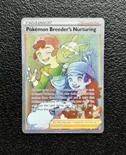 Pokemon Breeder's Nurturing 195/189 - Rainbow Secret Rare - Darkness Ablaze *NM - Image 1