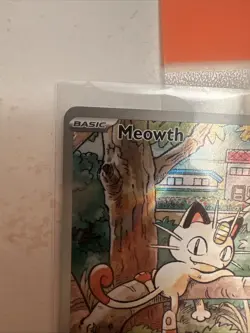 Meowth 106/094 Illustration Rare Phantasmal Flames NM Pokemon TCG - Image 2