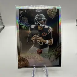 2025 Topps Chrome Football Caleb Williams Fortune 15 Refractor Insert F15-16 - Image 1