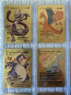 Lot Of 15 Gold Foil Fan Art Pokemon Cards - Image 2