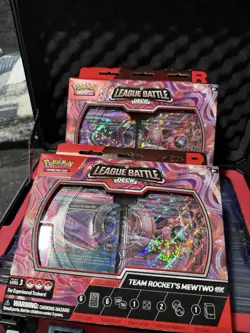 2 Pokemon League Battle Deck Team Rocket's Mewtwo ex & Crobat ex Sealed 60 Cards - Image 1