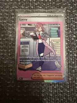 Pokemon TCG Trainer Lacey Prismatic Evolutions Holo Card 175/131 NM Condition - Image 3