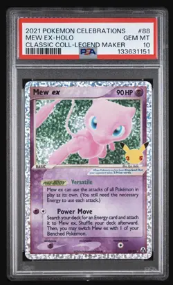 2021 POKEMON CELEBRATIONS CLASSIC COLL #88 MEW EX-HOLO PSA 10 - Image 1