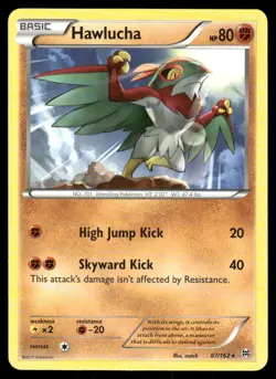 Pokemon Cards Hawlucha 87/162 BREAKthrough XY Rare LP - Image 1