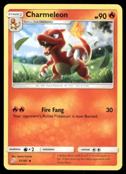 Pokemon Cards Charmeleon 13/181 Team Up Sun & Moon Uncommon NM - Image 1