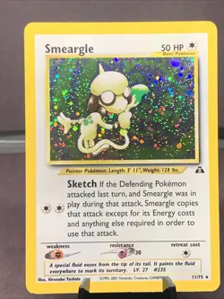 Pokemon TCG Smeargle Neo Discovery 11/75 Holo Rare WOTC VTG 2001 - Image 1