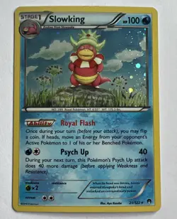 Pokemon TCG Slowking BREAKPoint 21/122 Holo Holo Rare. Cosmo Holo. MP - Image 1