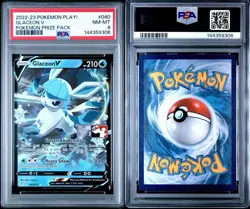 2022-23 POKEMON PLAY! GLACEON V POKEMON PRIZE PACK PSA 8 - Image 3