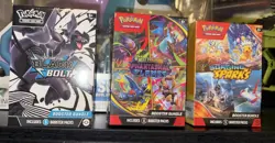 Pokemon Booster Bundle SEALED LOT OF 3 - Surging / Black Bolt / Phantasmal - Image 1