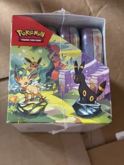 Pokemon TCG Prismatic Evolutions Mini-Tin Display (8 Tins) – Factory Sealed - Image 3