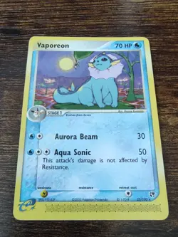 Pokemon Vaporeon 25/100 EX Sandstorm Non Holo Rare - Image 1