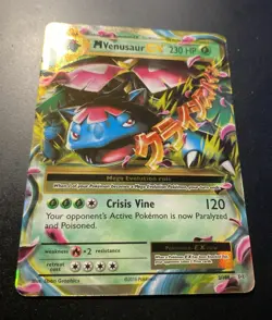 2016 Pokemon XY Evolutions - M Venusaur EX Holo Rare 2/108 - NM - Image 3