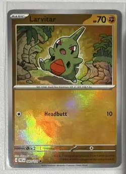 Pokemon TCG Sv: Prismatic Evolutions Larvitar 047/131 MasterBall Pattern Holo - Image 1