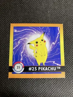 Pikachu Artbox Sticker Vintage Pokemon 1999 number 25 - Image 4