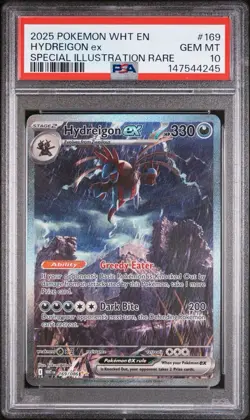 2025 POKEMON WHT EN-WHITE FLARE SPECIAL ILLUSTRATION RARE HYDREIGON EX PSA 10 - Image 1