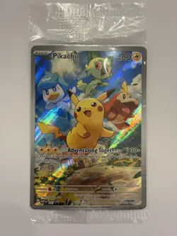 Pokemon TCG Pikachu 027 Paldea Evolved Black Star Promo- SEALED - Image 1