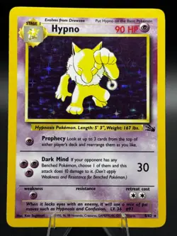 Hypno 8/62 Fossil Unlimited - Holo Rare - WOTC - LP/MP - Pokemon Vintage - Image 1