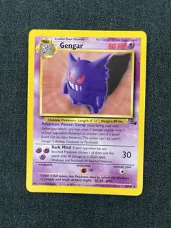 Pokemon TCG Gengar 20/62 Fossil Regular Lightly Played - Image 1