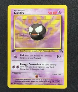 Pokemon TCG : Gastly - Fossil 1st Edition 33/62 Non Holo WOTC NM - Image 1