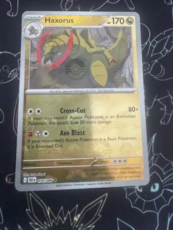 HAXORUS (POKE BALL PATTERN) RARE 070/086 SV: BLACK BOLT POKEMON NM - Image 1