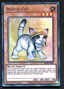 Rescue Cat ALT ART - RA02-EN001 - Ultra Rare - 1st Edition Yugioh - Image 1