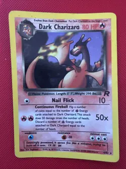 Pokemon TCG Dark Charizard 4/82 Rare Holo Team Rocket WOTC, Vintage - Image 1