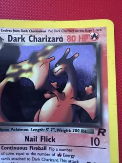 Pokemon TCG Dark Charizard 4/82 Rare Holo Team Rocket WOTC, Vintage - Image 2