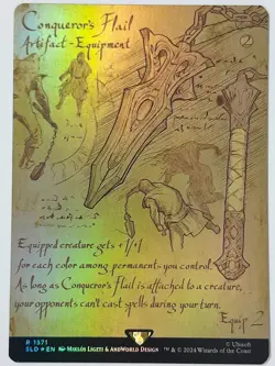 Conqueror's Flail (Foil, Borderless #1571) - NM - SLD Secret Lair Drop MTG Magic - Image 1