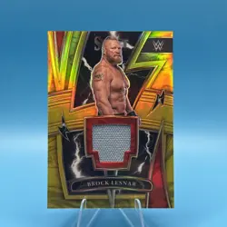 2022 Panini Select WWE - Sparks Brock Lesnar #SP-BLS Gold Prizm /10 (MEM) - Image 2