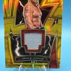 2022 Panini Select WWE - Sparks Brock Lesnar #SP-BLS Gold Prizm /10 (MEM) - Image 3