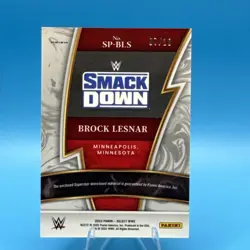 2022 Panini Select WWE - Sparks Brock Lesnar #SP-BLS Gold Prizm /10 (MEM) - Image 5