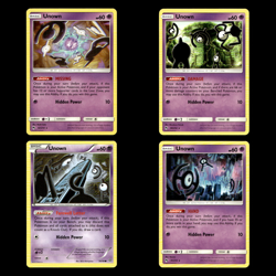 4x Unown Card Lot 92 Sun Moon Lost Thunder 2018 Pokemon Cards Playset Play Set - Image 1