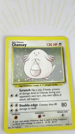 Pokemon TCG Chansey Base Set Holo Rare Card 3/102 NM/LP Condition ✨ - Image 2